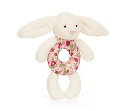Blossom Cream Bunny "Berry" Ring Rattle