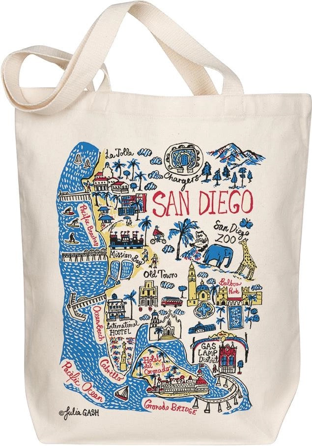 Boutique Map Art Tote Bag