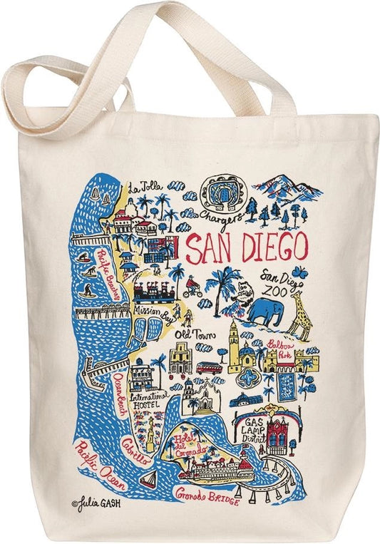 Boutique Map Art Tote Bag