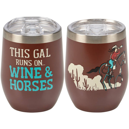 Wine & Horses Wine Tumbler