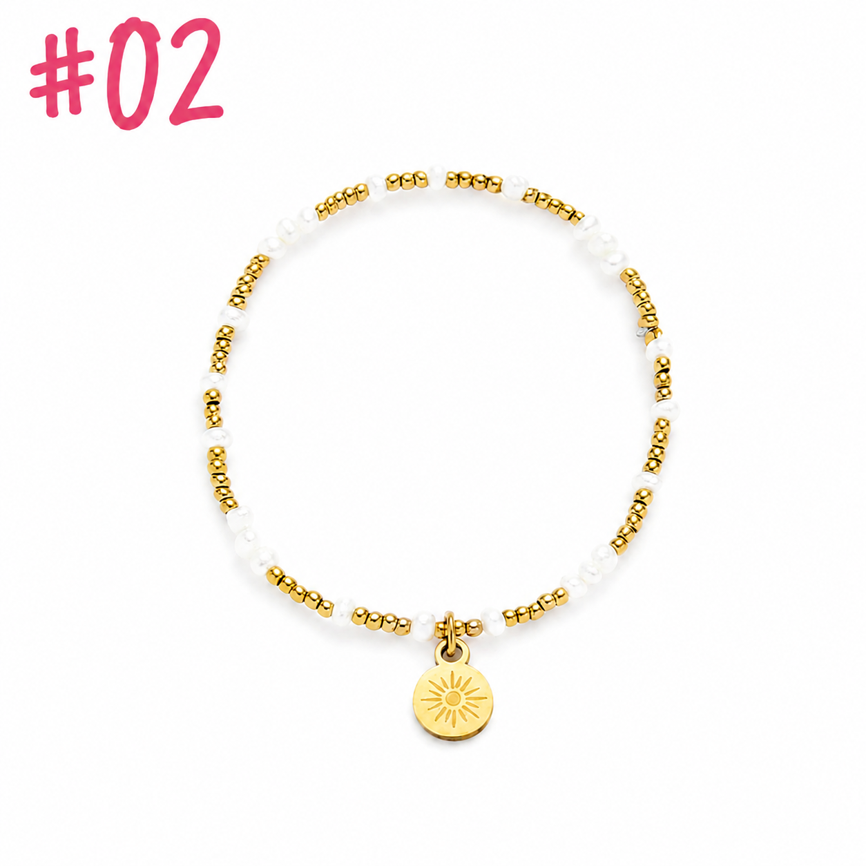 Mixed Gold & Pearl Beaded Bracelet | Mauka