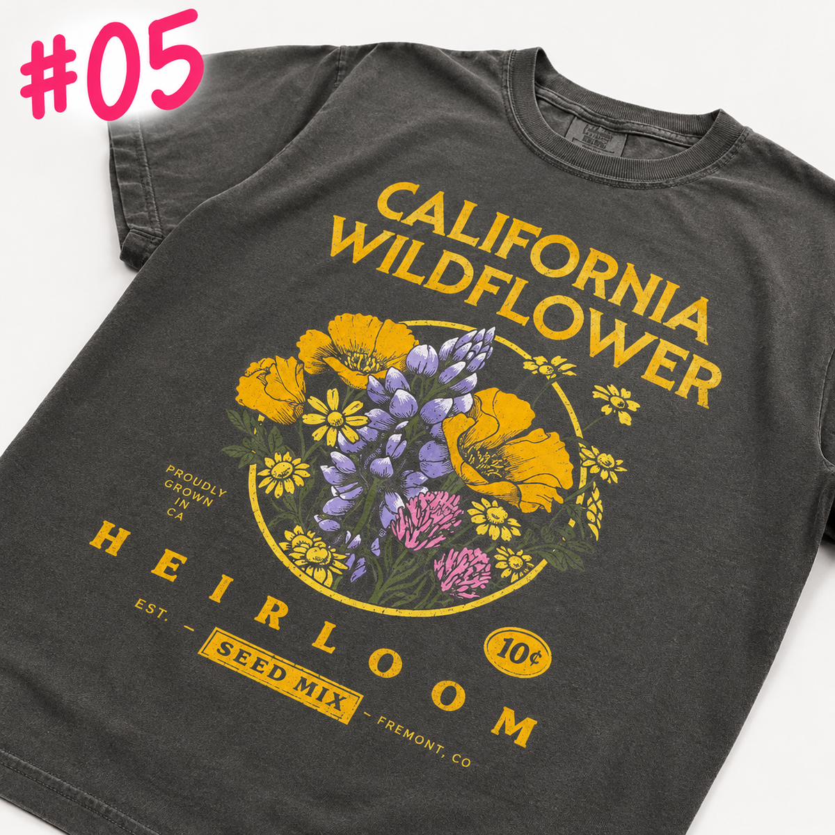 California Wildflower Seeds Washed Tee
